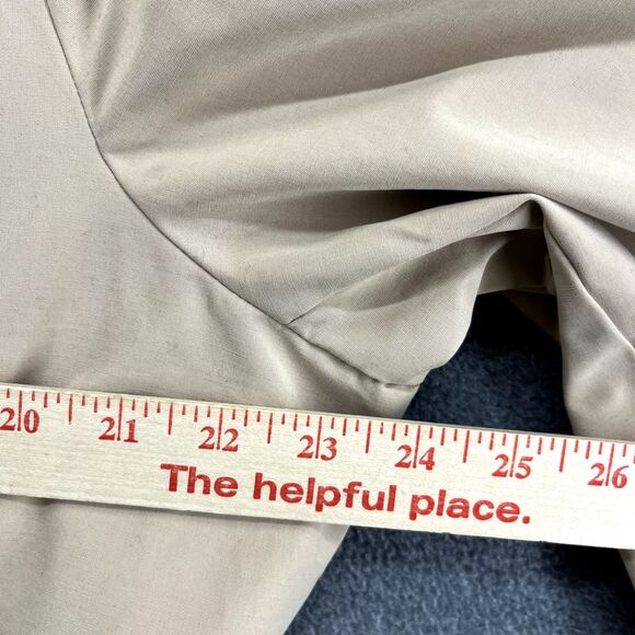 Pendleton Trench Coat Womens XXL Classic Tan Beige Plaid Lining Belted Buttons - Picture 13 of 16